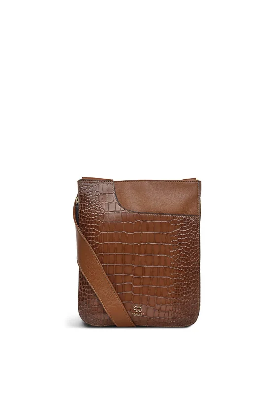 Convertible men's crossbody bag that can be worn as a shoulder bagRadley Pockets Faux Croc Medium Cross Body Bag, Brown