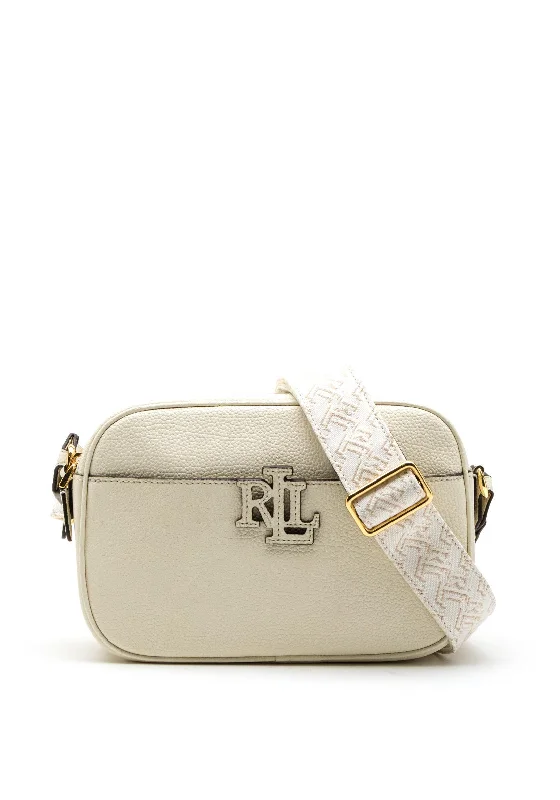 Men's crossbody bag made from recycled materials for eco - friendly usersRalph Lauren Carrie Logo Strap Crossbody Bag, Tan