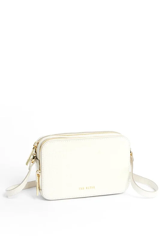 Soft suede men's crossbody bag for a luxurious feelTed Baker Stina Croc Effect Cross Body Mini Camera Bag, Ivory