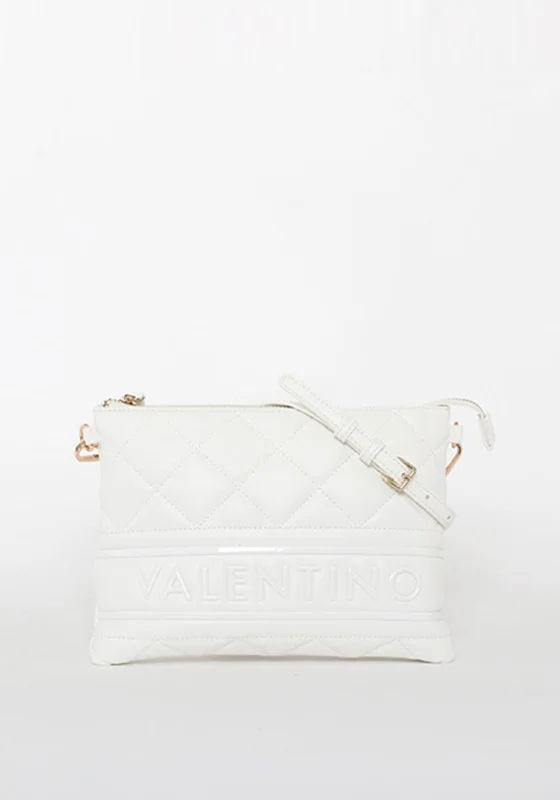 Compact men's crossbody bag for everyday carryValentino Handbags Ada Quilted Cosmetics Bag, Bianco