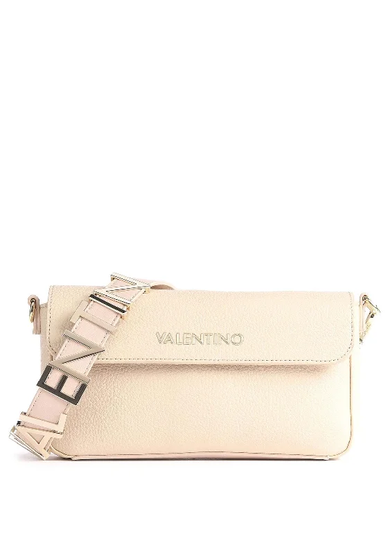 Minimalist men's crossbody bag with a single compartment for simplicityValentino Handbags Alexia Small Fold Over Crossbody Bag, Ecru