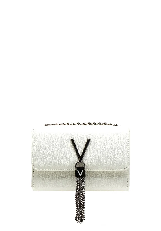 Designer men's crossbody bag with a unique pattern or logoValentino Handbags Divina Crossbody Bag, White