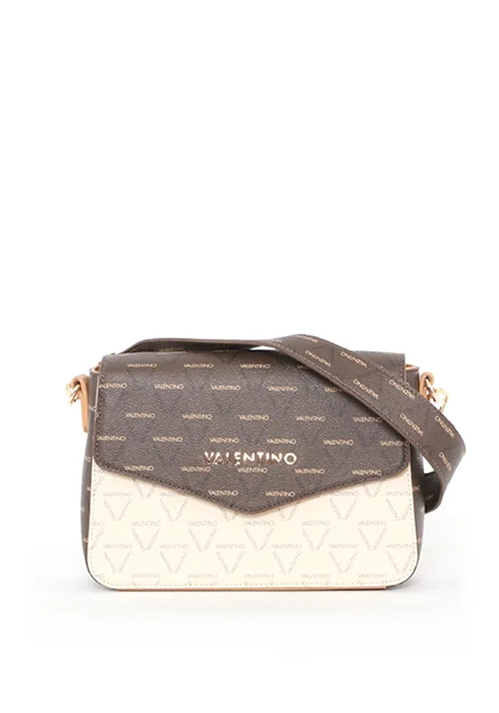 Designer men's crossbody bag with a unique pattern or logoValentino Handbags Lita Logo Print Crossbody Bag, Brown