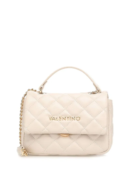 Canvas men's crossbody bag with a rustic, casual styleValentino Handbags Ocarina Quilted Bag, Ecru