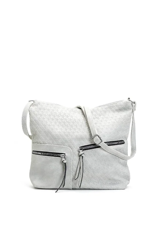 Hiking - specific men's crossbody bag with a hydration bladder pocketZen Collection Embossed Print Crossbody Bag, Grey