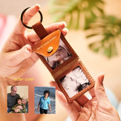 TSA - compliant travel bag with built - in combination lock for airport securityDad Personalised Leather Key Ring With Photos Unique Gift