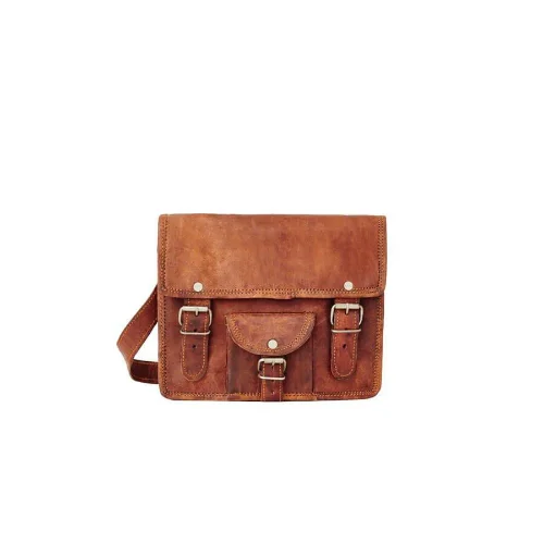 Travel bag with a built - in power bank charger for on - the - go device chargingMini Leather Satchel Cross Body Bag